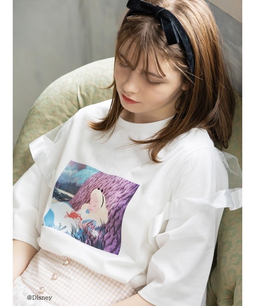Honey Salon（ハニーサロン）の「アリス/チュールフリルTシャツ（Tシャツ/カットソー・レディース・ホワイト・FREE）」の3枚目の写真