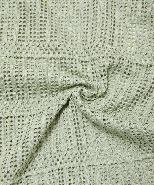 fifth（フィフス）の「透かし編みコンパクトショートカーデガン（カーディガン/ボレロ・レディース・ホワイト/グリーン・MEDIUM）」の4枚目の写真