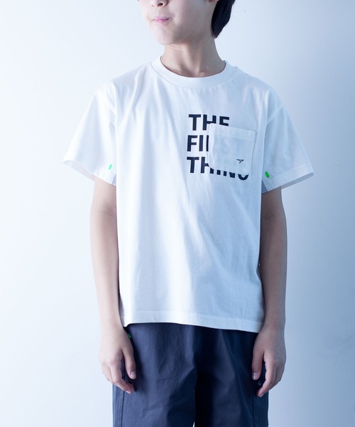 瞬足（シュンソク）の「【KIDS】【瞬足】シルケット天竺ポケットTee（Tシャツ/カットソー・キッズ・ホワイト系その他/ミント/ダークグレー・SMALL/MEDIUM/LARGE/X-LARGE）」の2枚目の写真