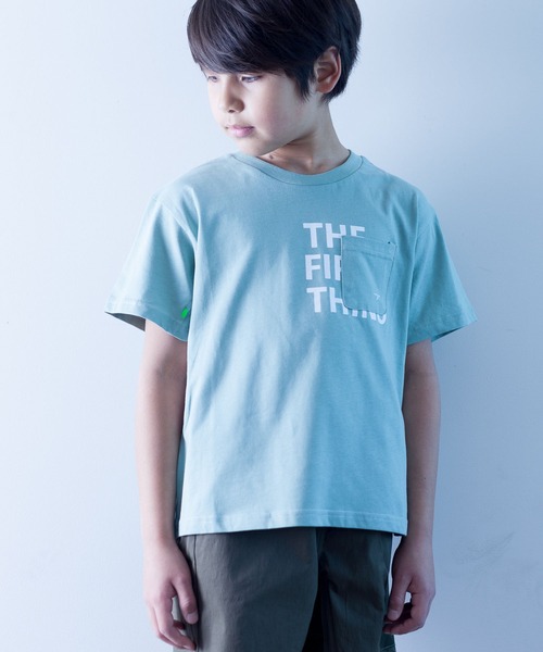 瞬足（シュンソク）の「【KIDS】【瞬足】シルケット天竺ポケットTee（Tシャツ/カットソー・キッズ・ホワイト系その他/ミント/ダークグレー・SMALL/MEDIUM/LARGE/X-LARGE）」の3枚目の写真