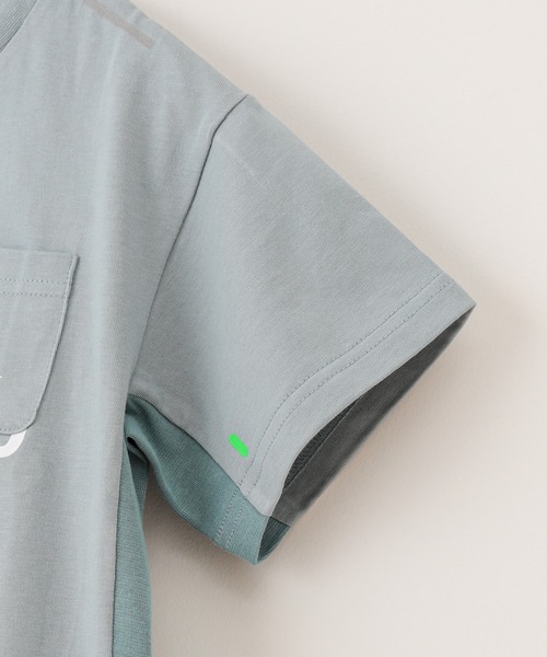 瞬足（シュンソク）の「【KIDS】【瞬足】シルケット天竺ポケットTee（Tシャツ/カットソー・キッズ・ホワイト系その他/ミント/ダークグレー・SMALL/MEDIUM/LARGE/X-LARGE）」の7枚目の写真