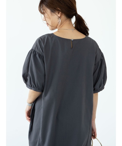 Green Parks(グリーンパークス)の「ゆったりボリュームワンピース*(ワンピース・レディース・チャコールグレー/ベージュ/グリーン・FREE)」の18枚目の写真