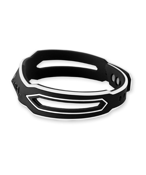 BANDEL（バンデル）の「【BANDEL】/Slash Bracelet Monochrome＆Silver（ブレスレット・メンズ・ブラック×シルバー・SMALL/LARGE）」の2枚目の写真