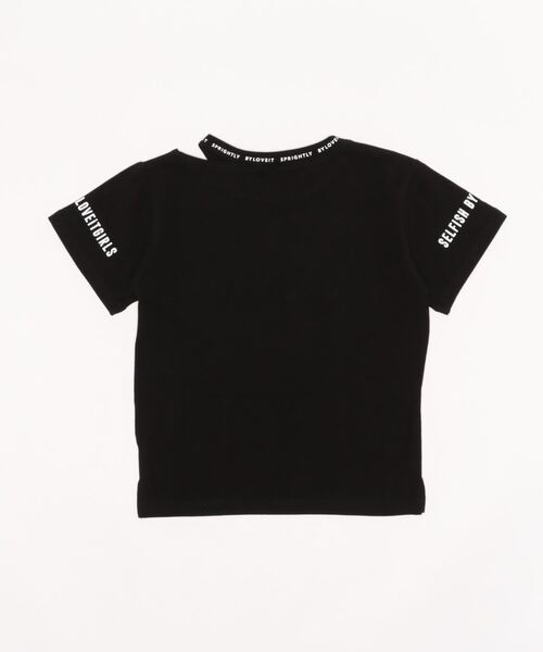 by LOVEiT（バイラビット）の「衿スリットロゴプリントTシャツ（Tシャツ/カットソー・キッズ・ラベンダー/ブラック/ホワイト・120cm/160cm/150cm/130cm/140cm）」の4枚目の写真