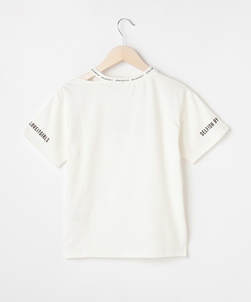 by LOVEiT（バイラビット）の「衿スリットロゴプリントTシャツ（Tシャツ/カットソー・キッズ・ラベンダー/ブラック/ホワイト・120cm/160cm/150cm/130cm/140cm）」の5枚目の写真
