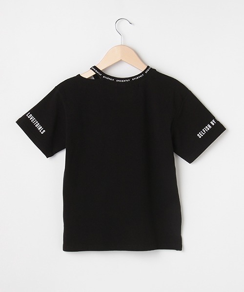 by LOVEiT（バイラビット）の「衿スリットロゴプリントTシャツ（Tシャツ/カットソー・キッズ・ラベンダー/ブラック/ホワイト・120cm/160cm/150cm/130cm/140cm）」の7枚目の写真