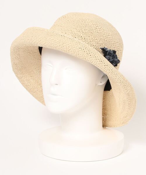 m.soeur(エムスール)の「レザーリボンハット*コサージュ付き(ハット・レディース・ブラック・FREE)」の6枚目の写真