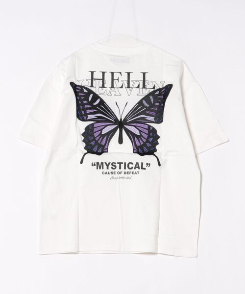 JUGLANS(ユグランス)の「【RINGS】バックバタフライルーズTEE(Tシャツ/カットソー・メンズ・ホワイト/ブラック・M/L/XL)」の5枚目の写真