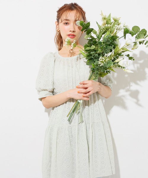 one after another NICE CLAUP（ワンアフターアナザーナイスクラップ）の「バックリボン袖コンシャスチュニック（チュニック・レディース・オフホワイト/ホワイト系その他/ブラック/ミント・FREE）」の6枚目の写真