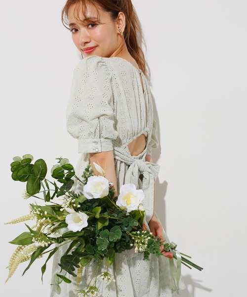 one after another NICE CLAUP（ワンアフターアナザーナイスクラップ）の「バックリボン袖コンシャスチュニック（チュニック・レディース・オフホワイト/ホワイト系その他/ブラック/ミント・FREE）」の8枚目の写真