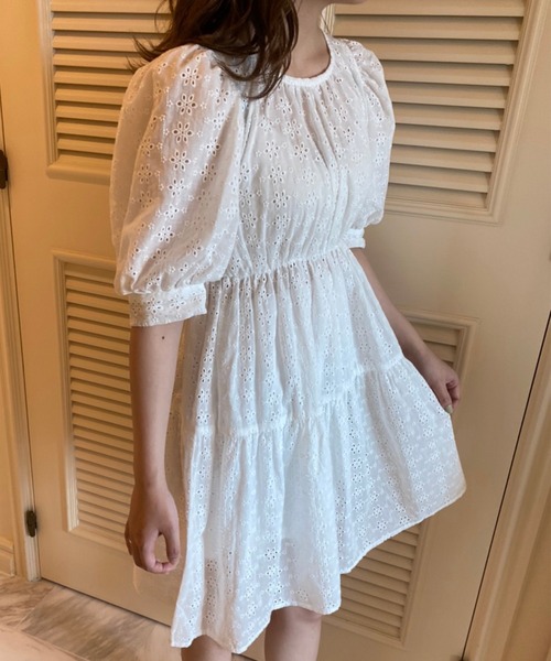 one after another NICE CLAUP（ワンアフターアナザーナイスクラップ）の「バックリボン袖コンシャスチュニック（チュニック・レディース・オフホワイト/ホワイト系その他/ブラック/ミント・FREE）」の18枚目の写真