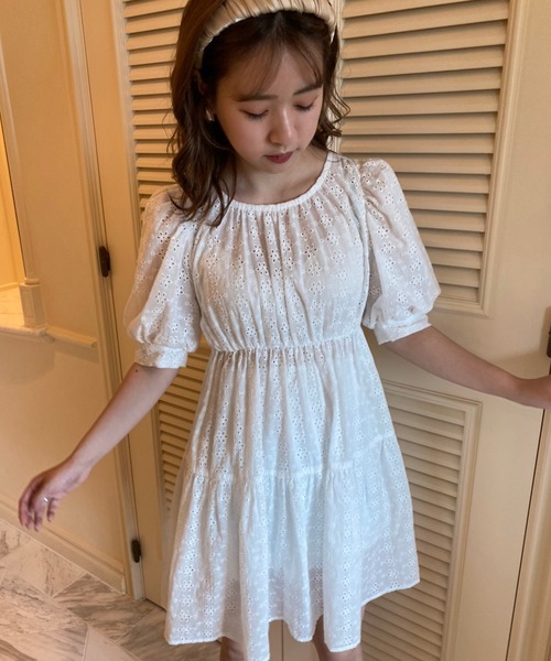 one after another NICE CLAUP（ワンアフターアナザーナイスクラップ）の「バックリボン袖コンシャスチュニック（チュニック・レディース・オフホワイト/ホワイト系その他/ブラック/ミント・FREE）」の17枚目の写真