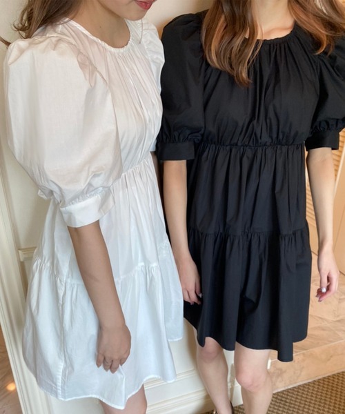 one after another NICE CLAUP（ワンアフターアナザーナイスクラップ）の「バックリボン袖コンシャスチュニック（チュニック・レディース・オフホワイト/ホワイト系その他/ブラック/ミント・FREE）」の22枚目の写真