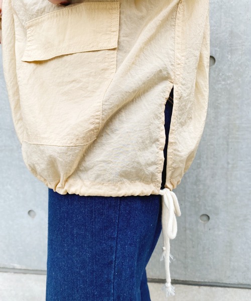 セール】オーバーサイズシアーアノラックパーカー（ブルゾン）｜nemne