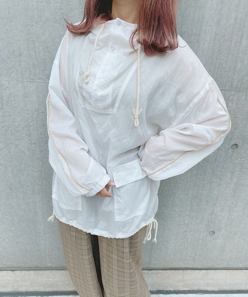 【STRATA】シアーアノラックパーカー ラベンダー XSサイズ STRATA】シアーアノラックパーカー ラベンダー XSサイズ