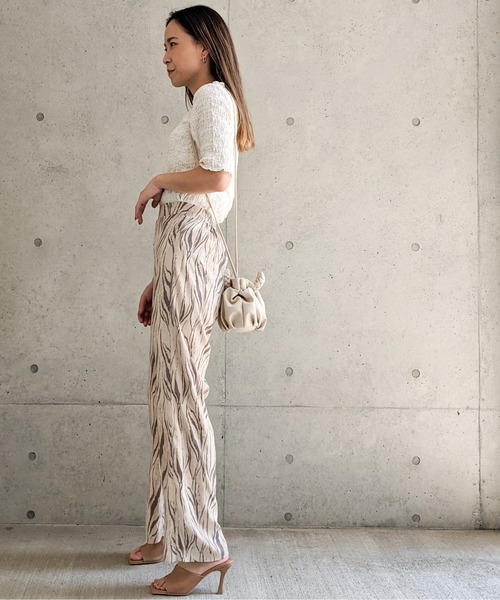 Per sist ence(パーシエンス)の「Per sist ence/パーシエンス ゼブラ柄フレアパンツ(その他パンツ・レディース・アイボリー/モカ・FREE)」の8枚目の写真