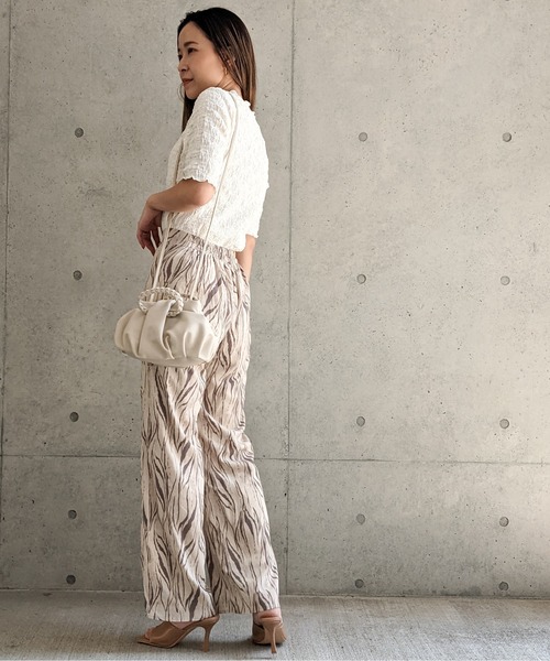 Per sist ence(パーシエンス)の「Per sist ence/パーシエンス ゼブラ柄フレアパンツ(その他パンツ・レディース・アイボリー/モカ・FREE)」の14枚目の写真