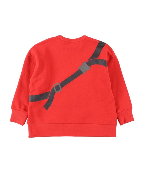 DILASH（ディラッシュ）の「抗菌だまし絵ボディバッグトレーナー（スウェット・キッズ・ブラック/レッド・90/100/110/120/80/130/140）」の4枚目の写真