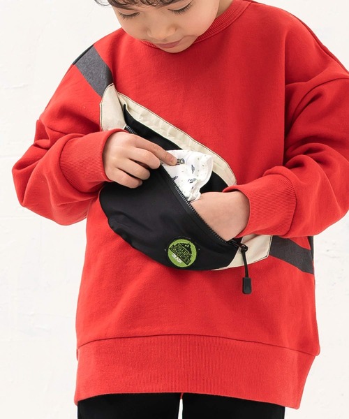 DILASH（ディラッシュ）の「抗菌だまし絵ボディバッグトレーナー（スウェット・キッズ・ブラック/レッド・90/100/110/120/80/130/140）」の9枚目の写真