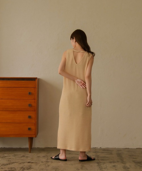 I_am（アイアム）の「Lady mesh ops（ワンピース・レディース・ベージュ/オレンジ・FREE）」の13枚目の写真