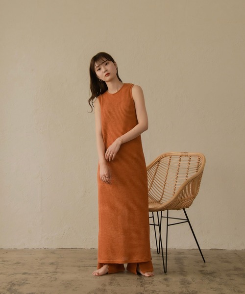 I_am（アイアム）の「Lady mesh ops（ワンピース・レディース・ベージュ/オレンジ・FREE）」の17枚目の写真