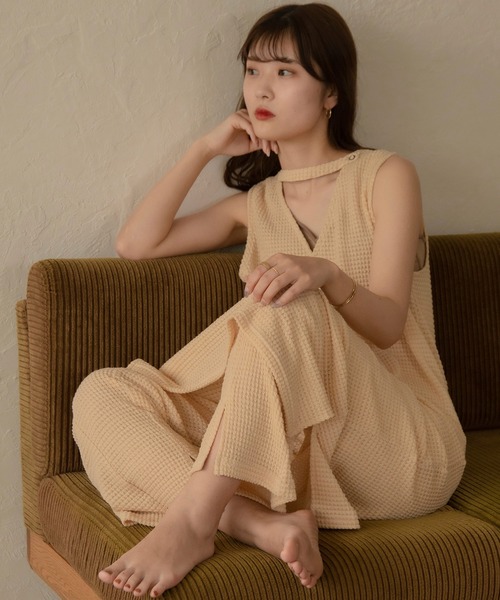 I_am（アイアム）の「Lady mesh ops（ワンピース・レディース・ベージュ/オレンジ・FREE）」の10枚目の写真