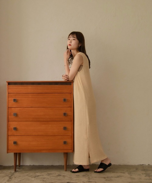 I_am（アイアム）の「Lady mesh ops（ワンピース・レディース・ベージュ/オレンジ・FREE）」の15枚目の写真