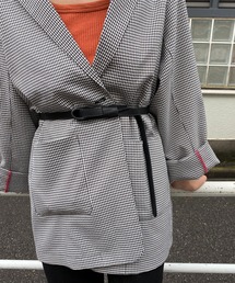 Kastane | フェイクレザー細サッシュベルト(ベルト)