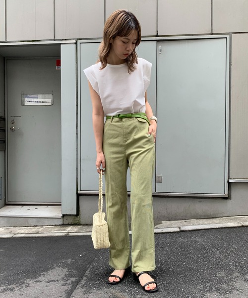 Kastane（カスタネ）の「フェイクレザー細サッシュベルト（ベルト・レディース・ブラック/ブラウン/グリーン/アイボリー・FREE）」の9枚目の写真