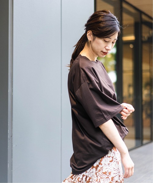 EDIFICE（エディフィス）の「《再入荷》【ATON/エイトン】SUVIN60/2 OVERSIZED Tシャツ（Tシャツ/カットソー・メンズ・ホワイト/チャコールグレー/ブラック/ブラウン/ピンク/ライトグリーン・4/6）」の16枚目の写真