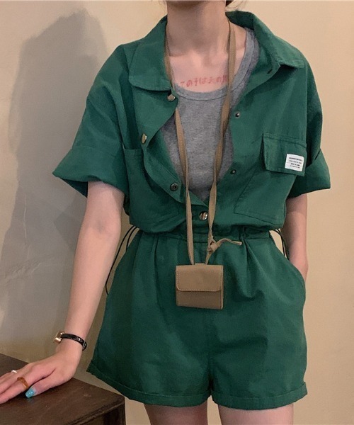 aimoha(アイモハ)の「オールインワン(つなぎ/オールインワン・レディース・ベージュ/グリーン・FREE)」の18枚目の写真
