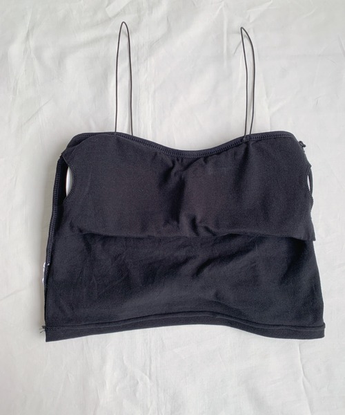 CLEA（クレア）の「カップ付きスキニーストラップキャミソール（キャミソール・レディース・ホワイト/ブラック/サックスブルー/ピンク/ブラウン・FREE）」の6枚目の写真