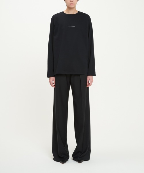 DRESSEDUNDRESSED（ドレスドアンドレスド）の「Invert Logo Embroidery Long Sleeve T-Shirt（Tシャツ/カットソー・メンズ・ホワイト/ブラック・2/4/3）」の4枚目の写真