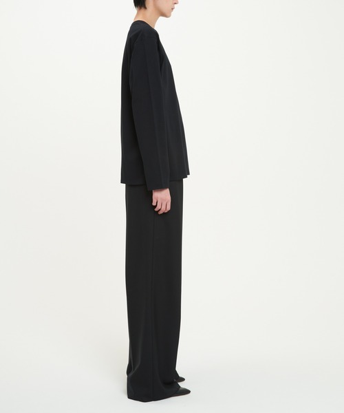 DRESSEDUNDRESSED（ドレスドアンドレスド）の「Invert Logo Embroidery Long Sleeve T-Shirt（Tシャツ/カットソー・メンズ・ホワイト/ブラック・2/4/3）」の8枚目の写真