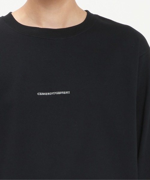 DRESSEDUNDRESSED（ドレスドアンドレスド）の「Invert Logo Embroidery Long Sleeve T-Shirt（Tシャツ/カットソー・メンズ・ホワイト/ブラック・2/4/3）」の10枚目の写真
