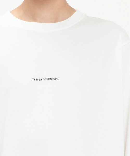 DRESSEDUNDRESSED（ドレスドアンドレスド）の「Invert Logo Embroidery Long Sleeve T-Shirt（Tシャツ/カットソー・メンズ・ホワイト/ブラック・2/4/3）」の5枚目の写真