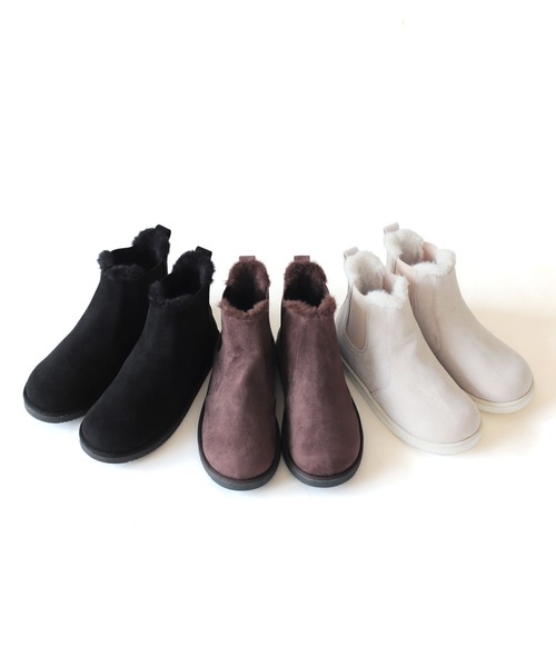 RiiiKa(リーカ)の「【RiiiKa/リーカ】サイドゴアファーブーツ(ブーツ・レディース・アイボリー/ブラック/ブラウン・22.5cm/23.5cm/24.5cm/24.5㎝)」の8枚目の写真