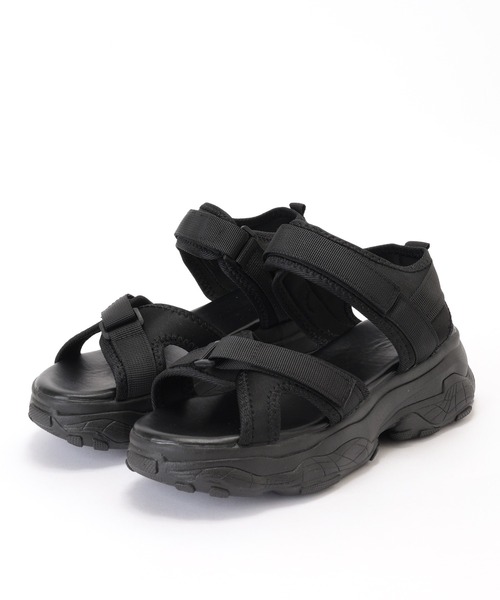 Lace Ladies（レースレディース）の「厚底スポーツサンダル（サンダル・レディース・ベージュ/ブラック/ブラック系1・24.5/25/23.5/24/22.5/23/ 25）」の22枚目の写真