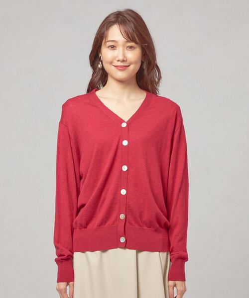 closet story(クローゼットストーリー)の「<closet story(クローゼットストーリー)>ドルマンスリーブ Vネック カーディガン -ウォッシャブル-(カーディガン/ボレロ・レディース・ピンク/ダークグレー/ターコイズブルー・FREE)」の9枚目の写真