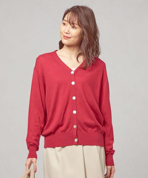 closet story(クローゼットストーリー)の「<closet story(クローゼットストーリー)>ドルマンスリーブ Vネック カーディガン -ウォッシャブル-(カーディガン/ボレロ・レディース・ピンク/ダークグレー/ターコイズブルー・FREE)」の14枚目の写真