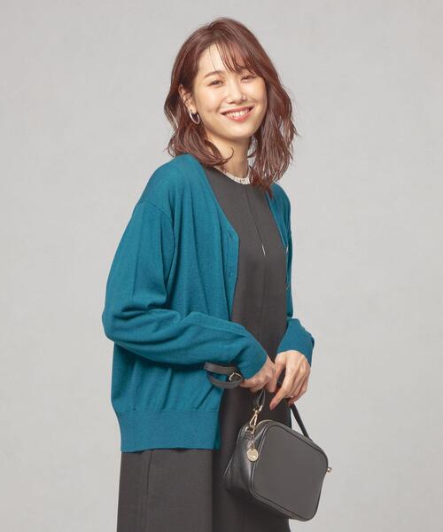 closet story(クローゼットストーリー)の「<closet story(クローゼットストーリー)>ドルマンスリーブ Vネック カーディガン -ウォッシャブル-(カーディガン/ボレロ・レディース・ピンク/ダークグレー/ターコイズブルー・FREE)」の10枚目の写真
