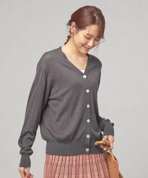 closet story(クローゼットストーリー)の「<closet story(クローゼットストーリー)>ドルマンスリーブ Vネック カーディガン -ウォッシャブル-(カーディガン/ボレロ・レディース・ピンク/ダークグレー/ターコイズブルー・FREE)」の13枚目の写真