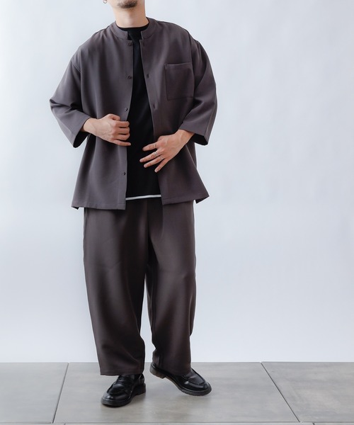 COLONY 2139(コロニートゥーワンスリーナイン)の「ストレッチイージーケアパンツ(バルーン)/ワイドテーパード ※セットアップ対応(スラックス・メンズ・ブラック/チャコールグレー/ネイビー・MEDIUM/LARGE/SMALL)」の17枚目の写真