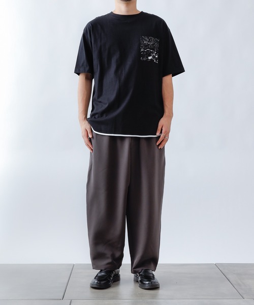 COLONY 2139(コロニートゥーワンスリーナイン)の「ストレッチイージーケアパンツ(バルーン)/ワイドテーパード ※セットアップ対応(スラックス・メンズ・ブラック/チャコールグレー/ネイビー・MEDIUM/LARGE/SMALL)」の14枚目の写真