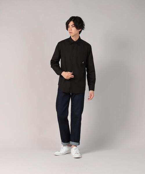 agnes b.（アニエスベー）の「WEB限定 UQ25 CHEMISE b.ロゴコットンシャツ（シャツ/ブラウス・メンズ・ブラック・38/42/36/40）」の4枚目の写真