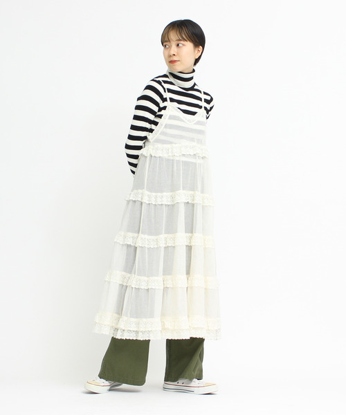 CHILD WOMAN（チャイルドウーマン）の「VICTORIAソモウ14GGリブタートル（ニット/セーター・レディース・ダークブラウン/パープル/レッド/サックスブルー/ピンク/イエロー/オレンジ/グリーン/アイボリー/その他/ブラック・FREE）」の17枚目の写真