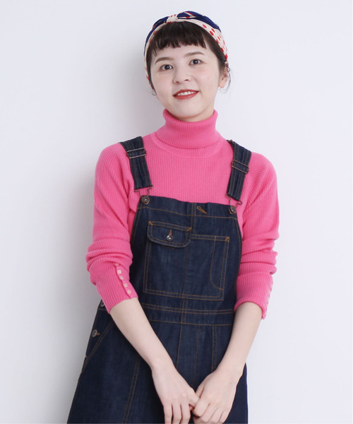 CHILD WOMAN（チャイルドウーマン）の「VICTORIAソモウ14GGリブタートル（ニット/セーター・レディース・ダークブラウン/パープル/レッド/サックスブルー/ピンク/イエロー/オレンジ/グリーン/アイボリー/その他/ブラック・FREE）」の19枚目の写真