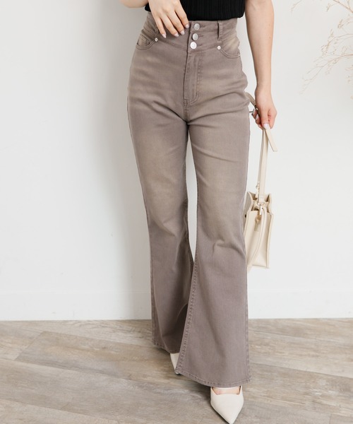 LIPSERVICE（リップサービス）の「スリムフレアdenimパンツ（デニムパンツ・レディース・ブラウン/インディゴブルー/ブラック・S/M）」の3枚目の写真