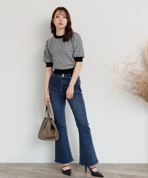 LIPSERVICE（リップサービス）の「スリムフレアdenimパンツ（デニムパンツ・レディース・ブラウン/インディゴブルー/ブラック・S/M）」の4枚目の写真