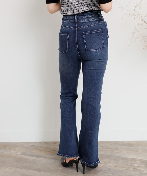 LIPSERVICE（リップサービス）の「スリムフレアdenimパンツ（デニムパンツ・レディース・ブラウン/インディゴブルー/ブラック・S/M）」の6枚目の写真